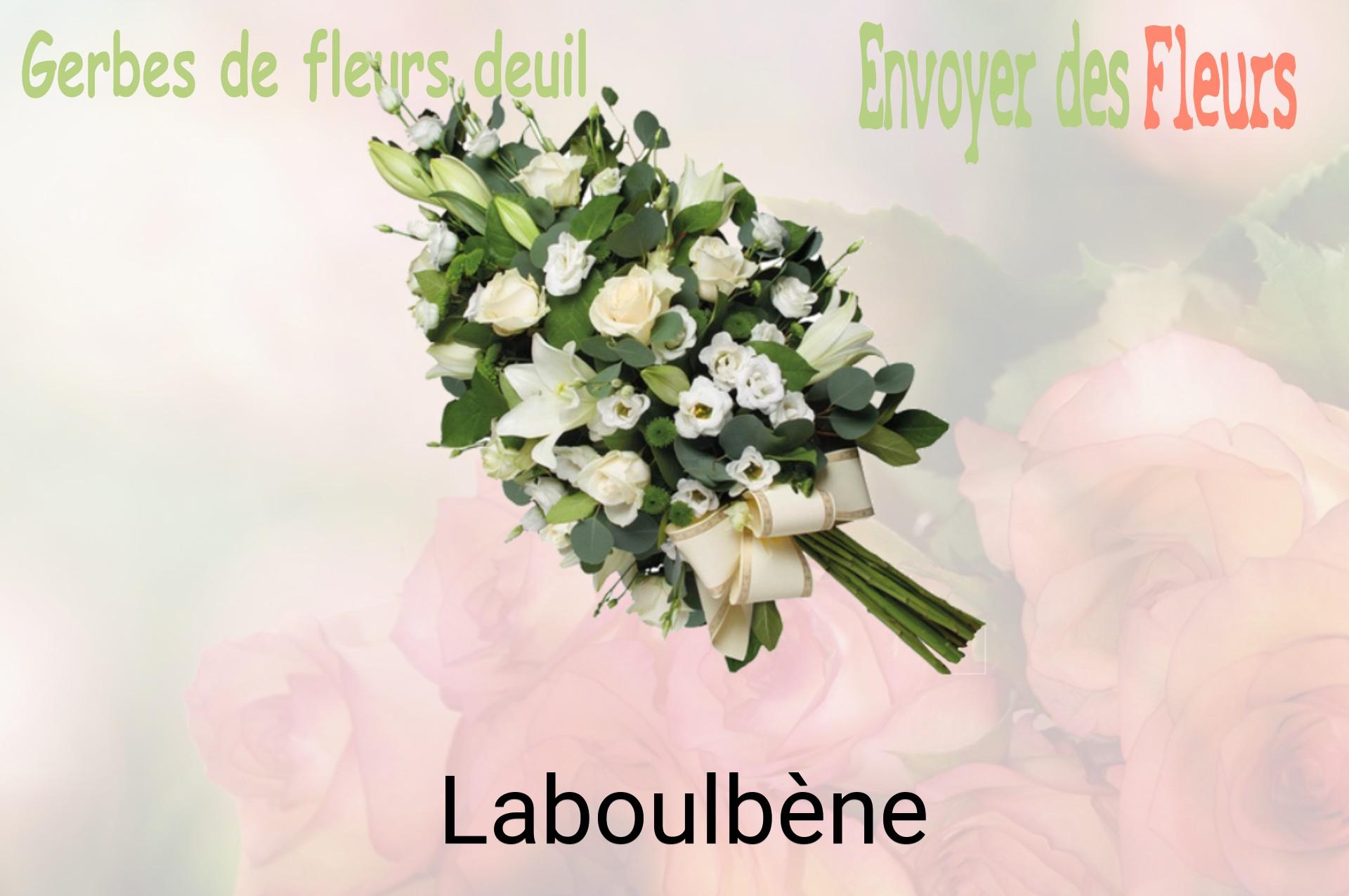 Gerbe de fleurs de deuil livrée à Laboulbène